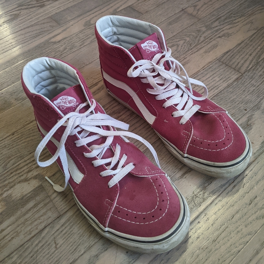 Vans Sk8-Hi pro skate high top maroon shoes, men's 8.5/women's 10